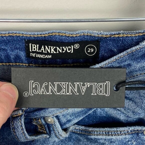 NWT Blank NYC Kick Flare Vandam Jeans Dance Off Size 29 High Rise Denim New Jean - Picture 7 of 12